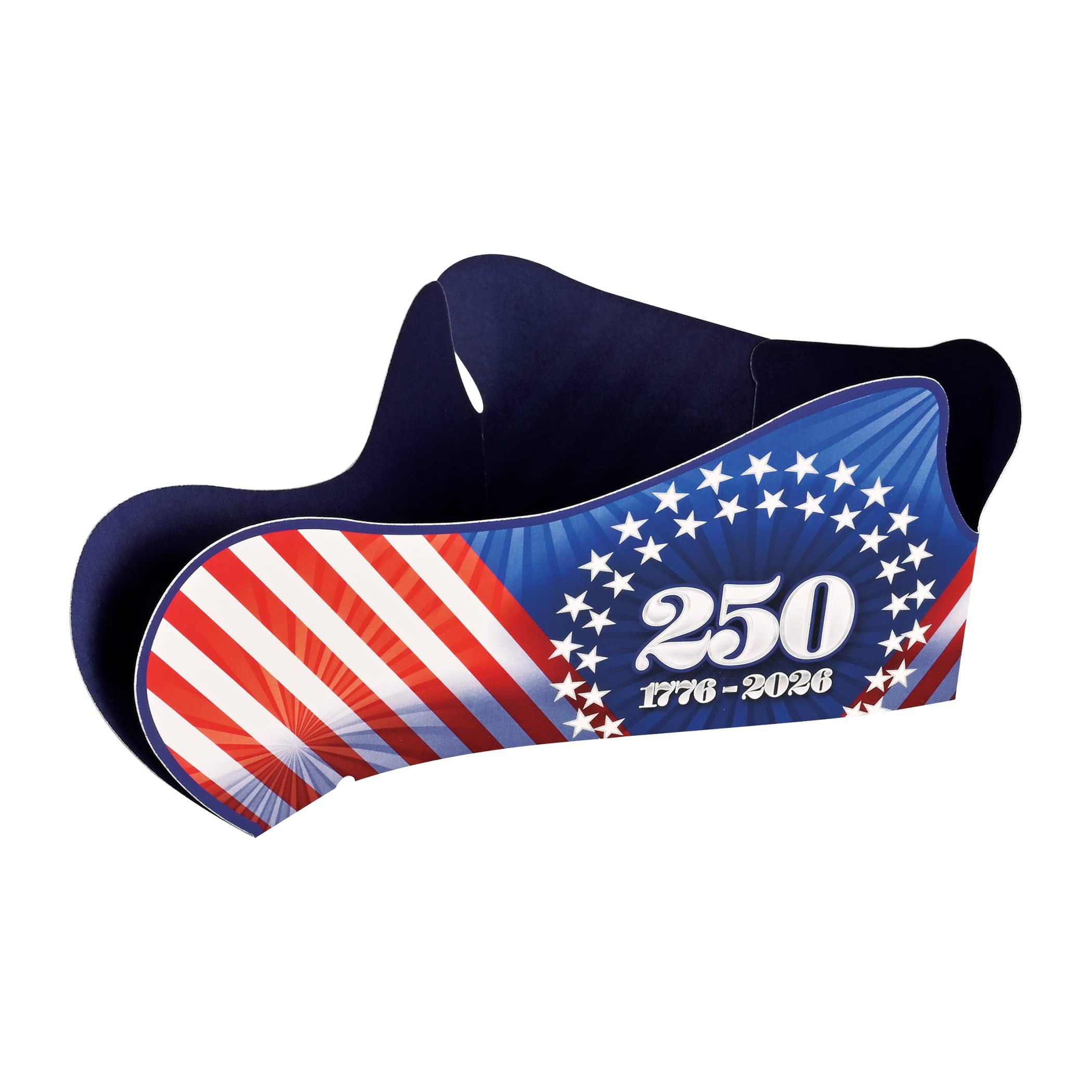 Printed Semiquin Patriot Hats (Pack of 24) patriot hats, 250th birthday America hat, red white blue hats, patriotic cardstock hats, stars patriotic hat, adjustable patriotic hat, Fourth of July accessories, patriotic party supplies