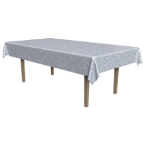 Printed Silver Sequined Tablecover 