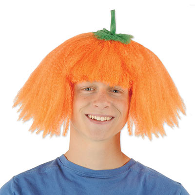 Pumpkin Wig (Pack of 12) Halloween Pumpkin Wig, halloween, pumpkin, wig, orange, party favor, wholesale, inexpensive, bulk