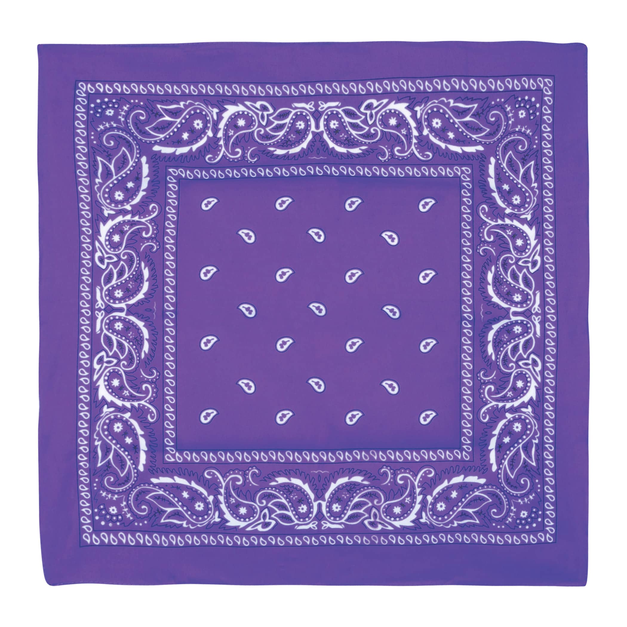 Purple Bandana (Pack of 12) purple bandana, polyester bandana, 22 x 22 bandana, purple party accessories, costume bandanas, Western party supplies, craft bandanas, bulk bandanas, purple decorations, Party Express bandanas