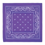 Purple Bandana (Pack of 12) purple bandana, polyester bandana, 22 x 22 bandana, purple party accessories, costume bandanas, Western party supplies, craft bandanas, bulk bandanas, purple decorations, Party Express bandanas