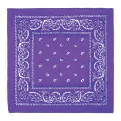Purple Bandana (Pack of 12) purple bandana, polyester bandana, 22 x 22 bandana, purple party accessories, costume bandanas, Western party supplies, craft bandanas, bulk bandanas, purple decorations, Party Express bandanas
