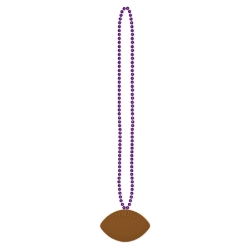 Purple Football Beads