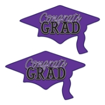 Purple Congrats Grad Cutouts