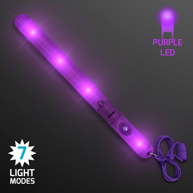 Purple Flashing LED Wands (Pack of 12) Purple Flashing LED Wands, flashing, led, light up, wands, party favor, patrol wand, light up wand, wholesale, inexpensive, bulk, baton