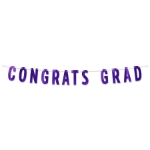 Purple Foil Congrats Grad Streamer 