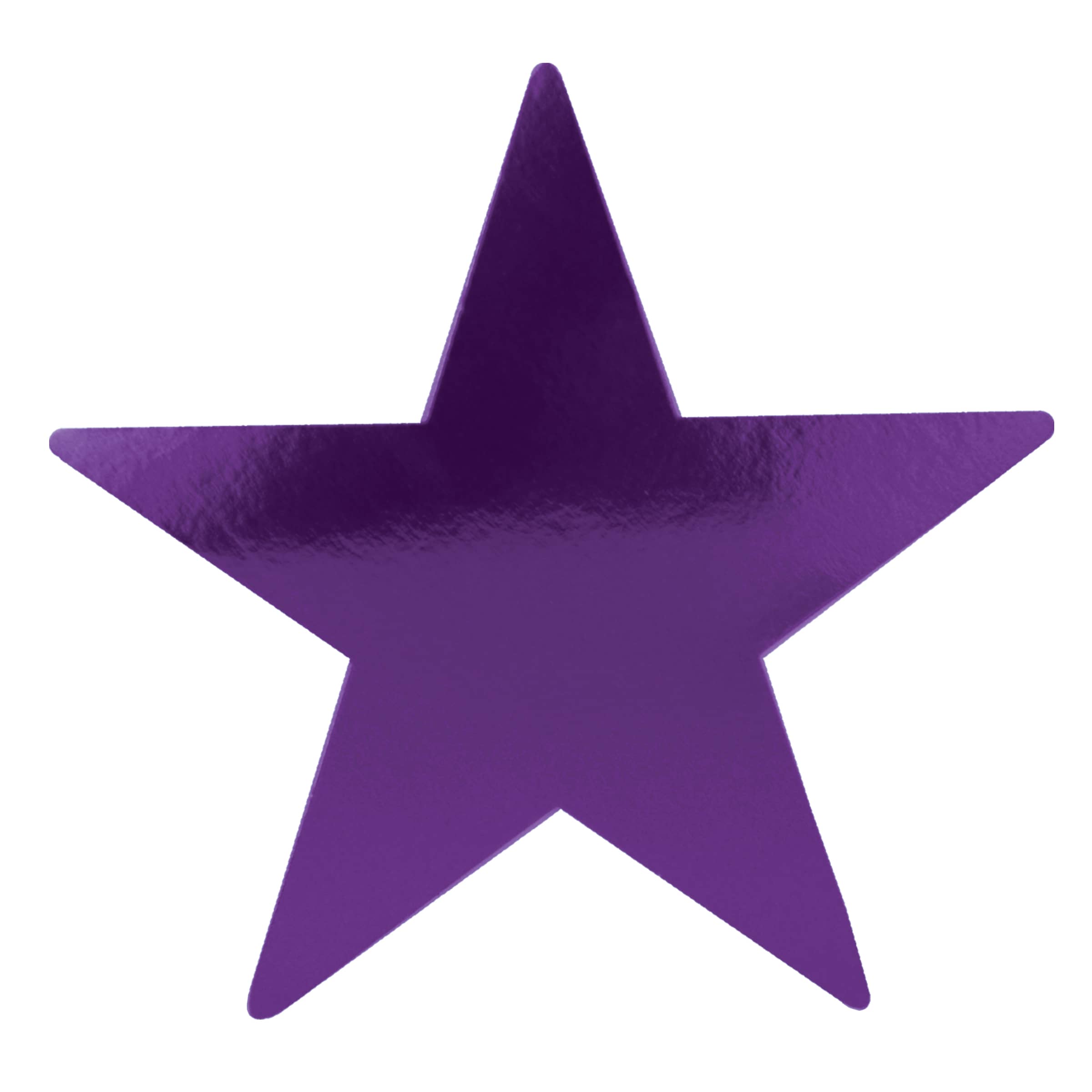 Purple Foil Star Cutout (Pack of 24) purple foil star cutout, purple star decorations, foil star party décor, 15-inch star cutouts, New Year’s Eve decorations, purple party supplies, wall décor cutouts, hanging star decorations, event decorations, Party Express star cutouts