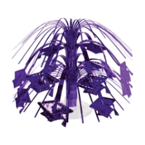 Purple Grad Cap Mini Cascade Centerpiece