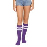 Purple Knee Socks (Pack of 12 Pairs) purple knee socks, knee high socks purple, one size fits most socks, polyester blend socks, team socks, spirit day socks, cheer socks, costume socks, bulk socks pack, Party Express socks