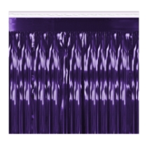 Purple Metallic Table Skirting (Pack of 6) purple metallic table skirting, 1-ply table skirt, 30 x 14 table skirting, made in USA party décor, metallic purple table skirt, bulk table skirts, event table decorations, banquet table skirting, Party Express table skirts