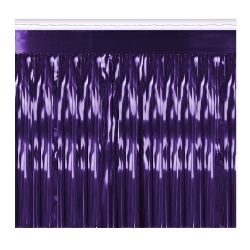 Purple Metallic Table Skirting (Pack of 6) purple metallic table skirting, 1-ply table skirt, 30 x 14 table skirting, made in USA party décor, metallic purple table skirt, bulk table skirts, event table decorations, banquet table skirting, Party Express table skirts