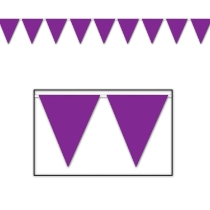Purple Pennant Banner (Pack of 12) purple pennant banner, all-weather pennant banner, purple party decorations, outdoor event banners, sports team pennants, purple flag banner, Party Express pennant banner, festival decorations, school event décor, purple hanging banner