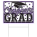 Purple Congrats Grad Yard Sign