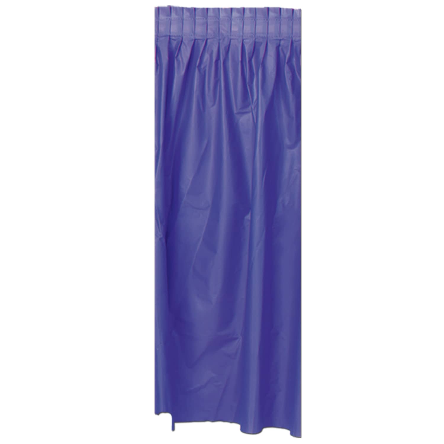 Purple Plastic Table Skirting (Pack of 6) purple table skirting, plastic table skirt, embossed vinyl table skirt, purple party decorations, banquet table skirting, Party Express table décor, purple event table cover, plastic table fringe