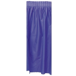 Purple Plastic Table Skirting (Pack of 6) purple table skirting, plastic table skirt, embossed vinyl table skirt, purple party decorations, banquet table skirting, Party Express table décor, purple event table cover, plastic table fringe