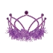Purple Plastic Fringed Tiara (Pack of 12) - 66580-PL