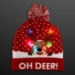 Reindeer Lights Blink Beanie Holiday Hat (Pack of 6) - PA12212-DEER