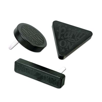 Black plastic Racket Raise N Noisemakers.