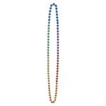 Rainbow Beads (Pack of 720) Rainbow bead necklaces, 7mm x 36". Bright, colorful party beads perfect for Pride events, parades, and celebrations. Pack of 720.
