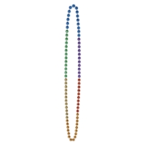 Rainbow Beads (Pack of 720) Rainbow bead necklaces, 7mm x 36". Bright, colorful party beads perfect for Pride events, parades, and celebrations. Pack of 720.