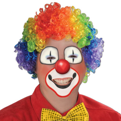 Rainbow Clown Wig for a circus themed party or Halloween