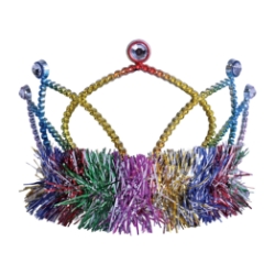 Rainbow Colored Plastic Tiara (Pack of 12) rainbow colored plastic tiara, rainbow tiaras, plastic tiaras, princess party favors, birthday party tiaras, rainbow party accessories, dress up crowns, princess crowns for kids, colorful tiaras, party favor giveaways, photo booth props, themed party accessories, childrens party supplies, rainbow party decorations, pack of 12 tiaras