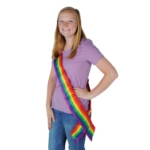 Bright Rainbow Satin Sash