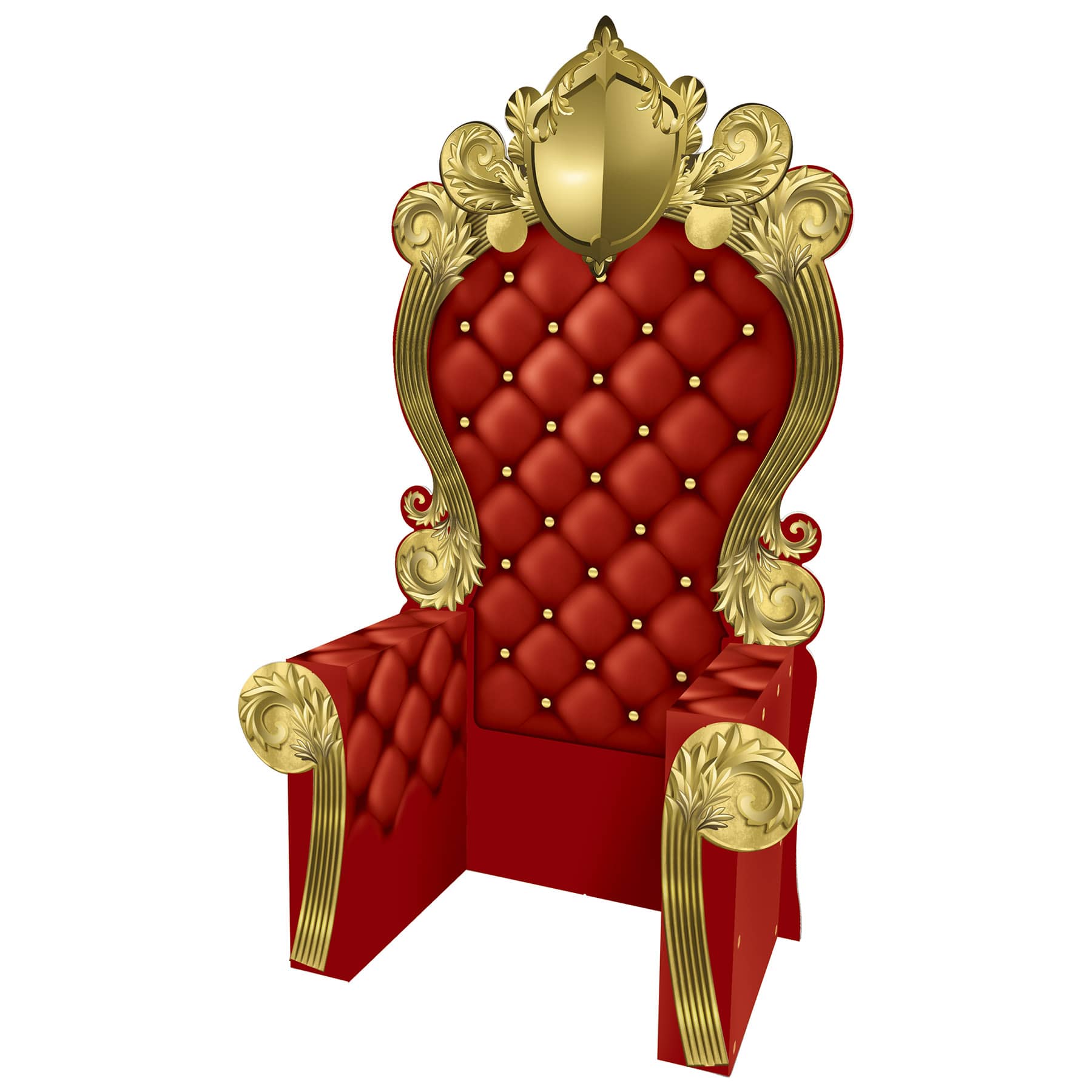 Red and Gold 3-D Prom Throne Prop