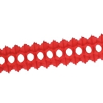 Red Arcade Garland made of tissue material.