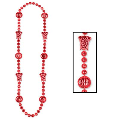 Red Basketball Beads