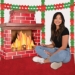 Red Brick 3-D Fireplace Prop (Pack of 4) - 20826