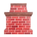 Red Brick 3-D Fireplace Prop (Pack of 4) - 20826