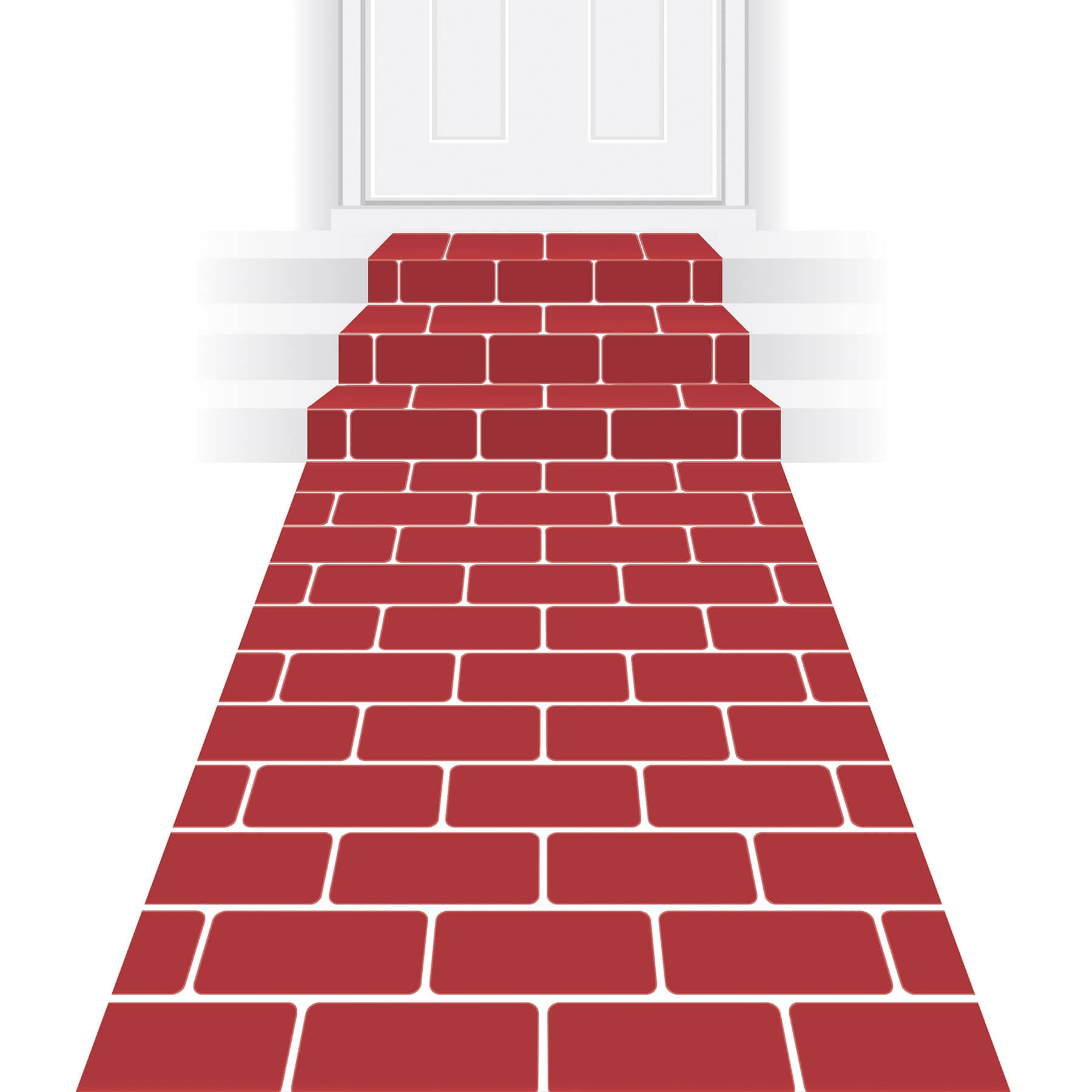 Red Brick fabric aisle runner decoration