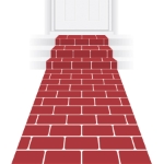 Red Brick fabric aisle runner decoration