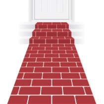 Red Brick fabric aisle runner decoration