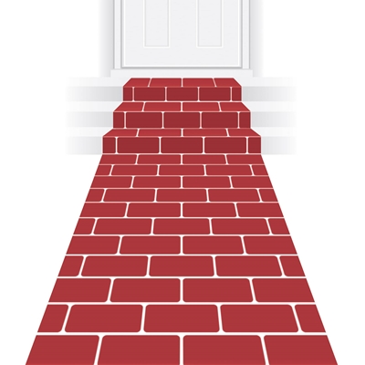 Red Brick fabric aisle runner decoration