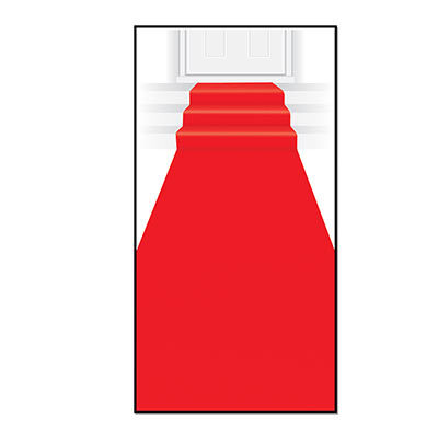 Red carpet decoration made of polyester material.