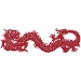 Red Felt Dragon Table Runner (Pack of 12) - 56549