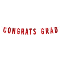Red Foil Congrats Grad Streamer 