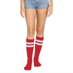 Red Knee Socks (Pack of 12 Pairs) red knee socks, knee high socks red, one size fits most socks, polyester blend socks, team socks, spirit day socks, cheer socks, costume socks, bulk socks pack, Party Express socks