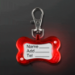 Red LED Dog Bone Pet Safety Light (Pack of 12) - PA11658-RD