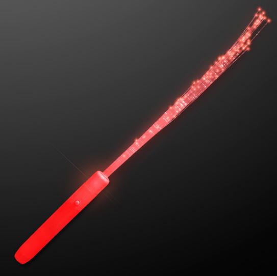Red LED Flashing Stick Wands (Pack of 12) Red, New Year's Eve, Patriotic, Christmas, Valentine's Day, inexpensive, wholesale, bulk, light up