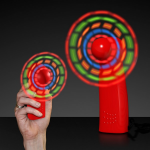Red Light Up Mini Fans (Pack of 12) Light Up Mini Fans, light up, fans, mini, party favor, july 4th, new year's eve, wholesale, inexpensive, bulk