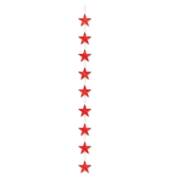 Red Metallic Star Stringers
