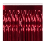Red Metallic Table Skirting (Pack of 6) red metallic table skirting, 1-ply table skirt, 30 x 14 table skirting, made in USA party décor, metallic red table skirt, bulk table skirts, event table decorations, banquet table skirting, Party Express table skirts