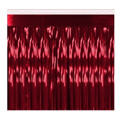 Red Metallic Table Skirting (Pack of 6) red metallic table skirting, 1-ply table skirt, 30 x 14 table skirting, made in USA party décor, metallic red table skirt, bulk table skirts, event table decorations, banquet table skirting, Party Express table skirts