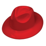 Red Plastic Fedora (Pack of 25) red plastic fedora, red fedora hats, bulk party hats, fedora pack of 25, red costume hats, plastic fedora wholesale, party accessories, New Year’s party hats, Party Express fedora