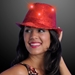 Red Sequin Light Up Fedora Hats
