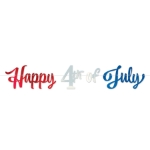 Red, Silver & Blue Foil Happy 4th Of July Streamer 