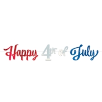 Red, Silver & Blue Foil Happy 4th Of July Streamer 
